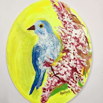 绘画 标题为“BLUE BIRD” 由Anandswaroop Manchiraju, 原创艺术品, 丙烯