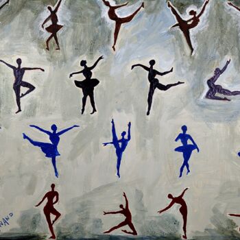 Painting titled "DANCE AND PEACE" by Anandswaroop Manchiraju, Original Artwork, Acrylic