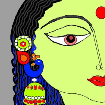 Digital Arts titled "radha-krishna-13.png" by Anandswaroop Manchiraju, Original Artwork