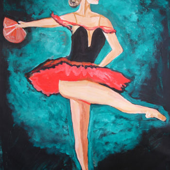 Peinture intitulée "U.S.BALLET DANCE-7" par Anandswaroop Manchiraju, Œuvre d'art originale, Huile