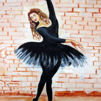 Malerei mit dem Titel "U.S BALLET DANCE-13" von Anandswaroop Manchiraju, Original-Kunstwerk, Öl