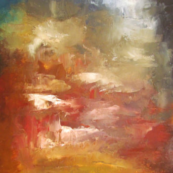 Painting titled "Thunderstorm" by Anania Kocharyan, Original Artwork, Oil