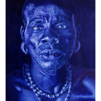 "Massai" başlıklı Resim Ananou tarafından, Orijinal sanat, Tükenmez kalem