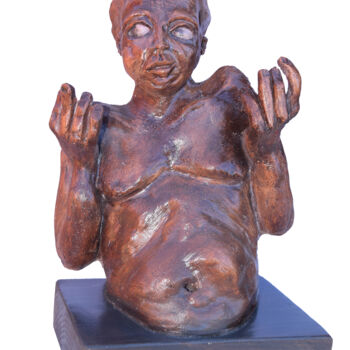 Sculpture titled "so?" by Ana Paula Luna, Original Artwork, Ceramics