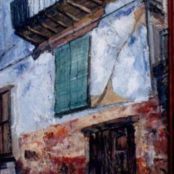 Pintura intitulada "casas rurales" por Ana Felicidad Prats, Obras de arte originais, Óleo