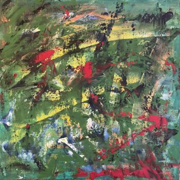 Peinture intitulée "Forêt 2" par Anaquarelle, Œuvre d'art originale, Acrylique