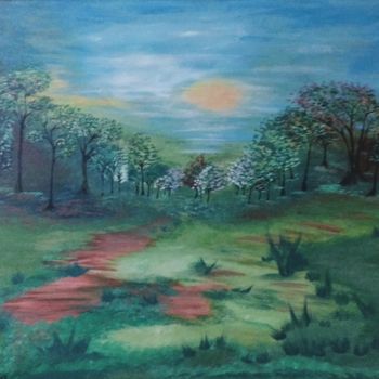 Painting titled "FLORESTA NEGRA" by Anarosa, Original Artwork, Acrylic