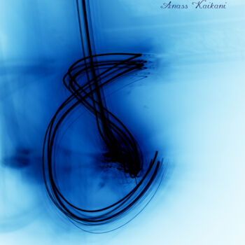 Fotografie getiteld "inked blue 8" door Anass Kaikani, Origineel Kunstwerk, Gemanipuleerde fotografie