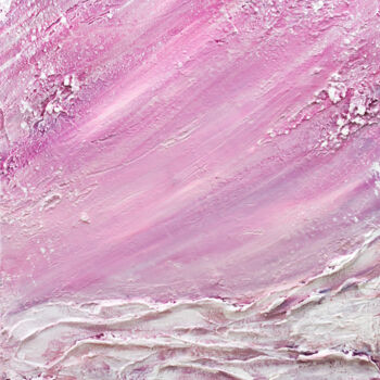 Painting titled "Pink morning" by Anastacia Gaikova, Original Artwork, Acrylic Mounted on Wood Stretcher frame