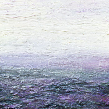 Peinture intitulée "Lavender landscape" par Anastacia Gaikova, Œuvre d'art originale, Acrylique
