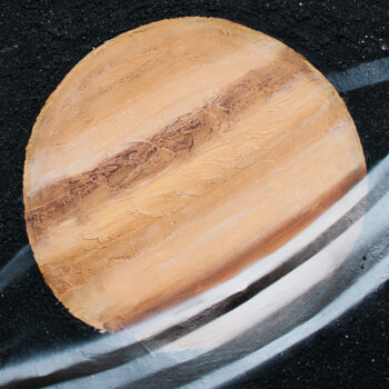 Painting titled "The Saturn" by Anastacia Gaikova, Original Artwork, Acrylic