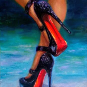 Pittura intitolato "Heels don't lie" da Anastasia Akunina, Opera d'arte originale, Olio