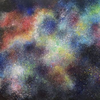 Картина под названием "SPACE OIL PAINTING,…" - Anastasia Akunina, Подлинное произведение искусства, Масло