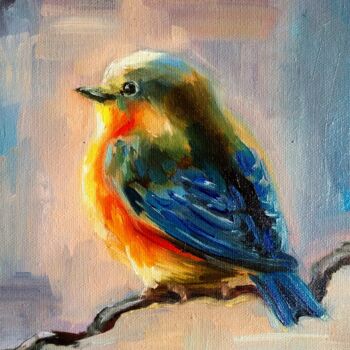 제목이 "Bluebird Miniature…"인 미술작품 Anastasia Akunina로, 원작, 기름