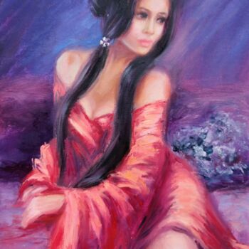 Pittura intitolato "Beautiful Asian Wom…" da Anastasia Akunina, Opera d'arte originale, Olio