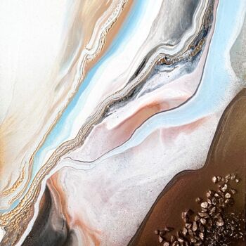 Peinture intitulée "Ice in the mountains" par Anastasia Belova (Asya Belova), Œuvre d'art originale, Acrylique Monté sur Châ…