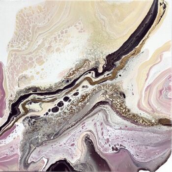 Schilderij getiteld "Abstract pink lands…" door Anastasia Belova (Asya Belova), Origineel Kunstwerk, Acryl Gemonteerd op Fra…