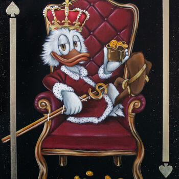 Painting titled "Scrooge McDuck King" by Anastasia But, Original Artwork, Acrylic