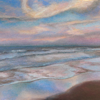 Dessin intitulée "Sunset" par Anastasia Chernysheva, Œuvre d'art originale, Pastel Monté sur Carton