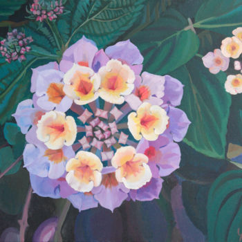 Картина под названием "Small flowers for F…" - Anastasia Chernysheva, Подлинное произведение искусства, Акрил Установлен на…