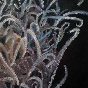 Malerei mit dem Titel "Winter pattern" von Anastasia Chernysheva, Original-Kunstwerk, Acryl Auf Keilrahmen aus Holz montiert