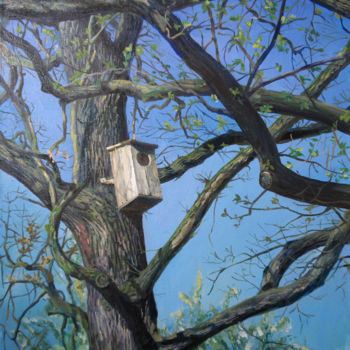 Malerei mit dem Titel "Forefeeling" von Anastasia Chernysheva, Original-Kunstwerk, Öl Auf Keilrahmen aus Holz montiert