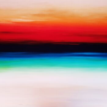 "Sunset" başlıklı Tablo Anastasia Gehring tarafından, Orijinal sanat, Akrilik Ahşap Sedye çerçevesi üzerine monte edilmiş