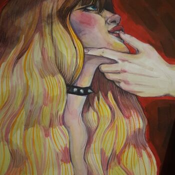 Painting titled "Passion" by Anastasia Gogol, Original Artwork, Watercolor
