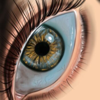 Digital Arts titled "Eyes" by Anastasia Gurjewa, Original Artwork, Digital Painting