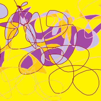 Картина под названием "Yellow" - Анастасия Кукина, Подлинное произведение искусства, Цифровая живопись