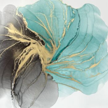 "Abstract Flower 1" başlıklı Tablo Anastasia Matas tarafından, Orijinal sanat, Mürekkep