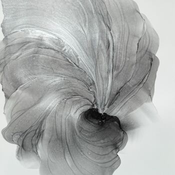 "Silver Flower" başlıklı Tablo Anastasia Matas tarafından, Orijinal sanat, Mürekkep