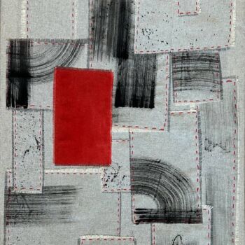 Textielkunst getiteld "«5 577 433 523»" door Anastasia Nesterenko, Origineel Kunstwerk, Acryl