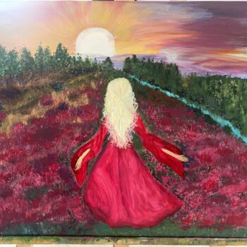 Картина под названием "Влюблённая" - Анастасия Одоладова, Подлинное произведение искусства, Акрил