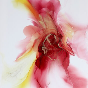 Painting titled "Desert Rose abstrac…" by Anastasia Ozlu, Original Artwork, Ink