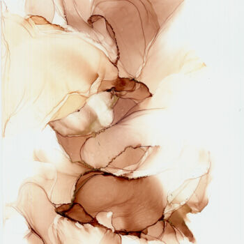 Painting titled "Walnut Whirlwind" by Anastasia Ozlu, Original Artwork, Ink