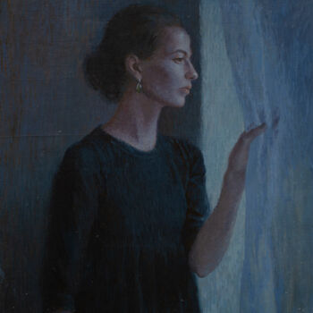 Картина под названием ""В ожидании"" - Анастасия Панина, Подлинное произведение искусства, Масло