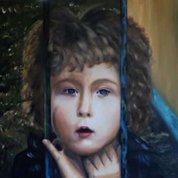 Painting titled "Το αγορι/ The boy" by Anastasia Patouna, Original Artwork, Oil