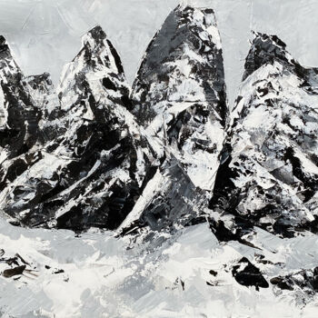 Peinture intitulée "Dolomites" par Anastasia Sabatie, Œuvre d'art originale, Acrylique