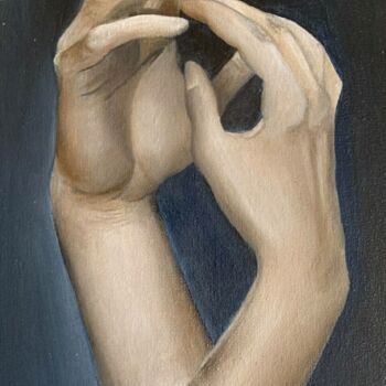 Картина под названием "Хотеть касаться" - Анастасия Шанаурина (Ева Миллер), Подлинное произведение искусства, Масло