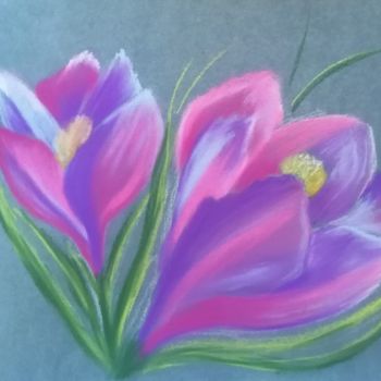 Peinture intitulée "Spring is coming" par Anastasia_art, Œuvre d'art originale, Pastel