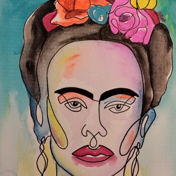 Peinture intitulée "Frida" par Anastasia_art, Œuvre d'art originale, Acrylique