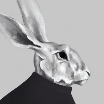 Digitale Kunst mit dem Titel "Rabbit" von Anastasia Semenova, Original-Kunstwerk, 2D digitale Arbeit