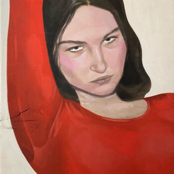 Schilderij getiteld "Tanya" door Anastasia Shchurina, Origineel Kunstwerk, Tempera
