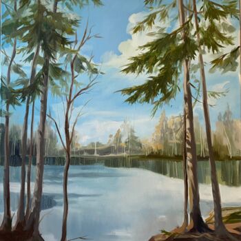 Painting titled "«Karelia»" by Anastasia Tamojkina, Original Artwork, Oil