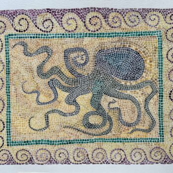 "Mosaic octopus" başlıklı Tablo Anastasia Tokdemir tarafından, Orijinal sanat, Jel kalem
