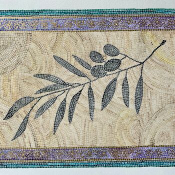 "Mosaic olive branch" başlıklı Tablo Anastasia Tokdemir tarafından, Orijinal sanat, Suluboya