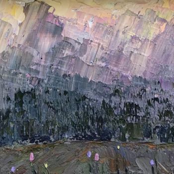 Painting titled ""Morning rain"" by Anastasia Valaeva, Original Artwork, Oil