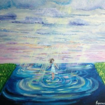 绘画 标题为“Небо в озере” 由Anastasia Valuiskaya, 原创艺术品, 丙烯