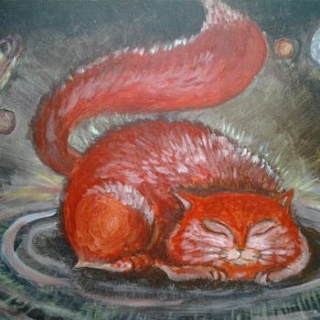 Painting titled "Universal cat3" by Anastasia Valuiskaya, Original Artwork, Acrylic